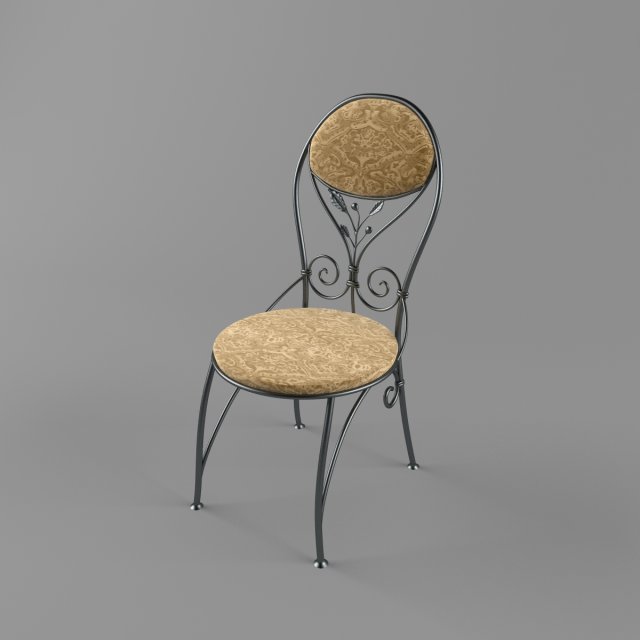forged chair 3D Model .c4d .max .obj .3ds .fbx .stl .blend 