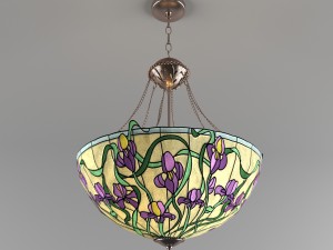 iris inverted tiffany pendant Modelo 3D