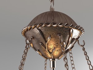 iris inverted tiffany pendant Model 3D