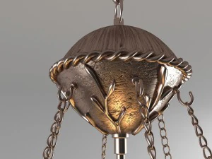 Ciondolo tiffany invertito con iris Modello 3D