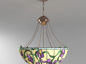 iris inverted tiffany pendant Model 3D
