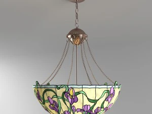 Ciondolo tiffany invertito con iris Modello 3D