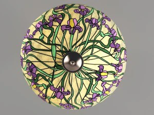 Ciondolo tiffany invertito con iris Modello 3D