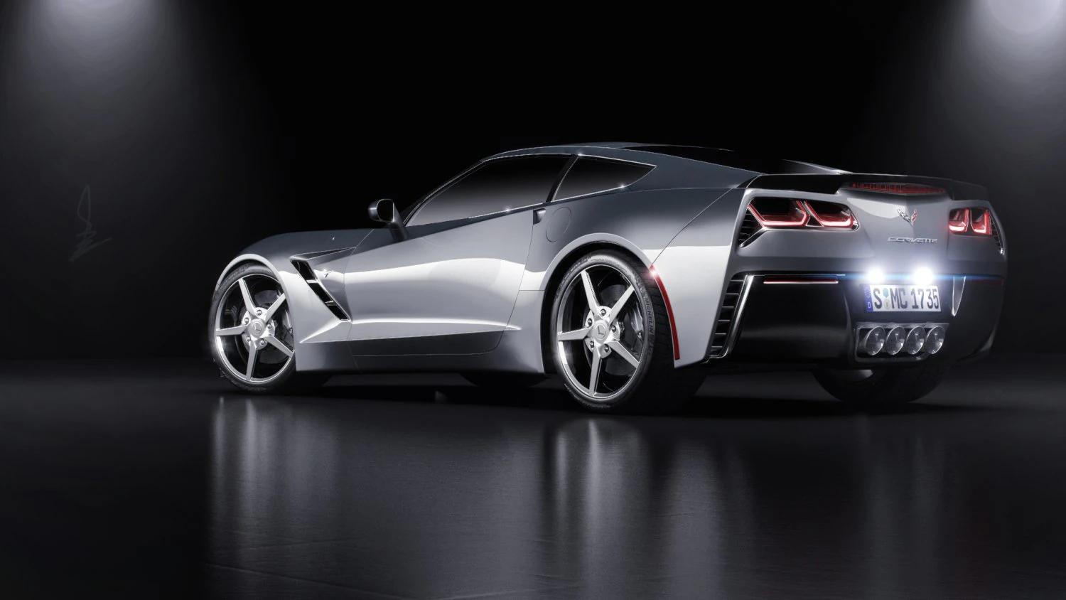 corvette c7 stingray 2014 3D Model .c4d .max .obj .3ds .fbx .stl .blend 