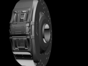 bmw brake system with caliper high poly Model 3D
