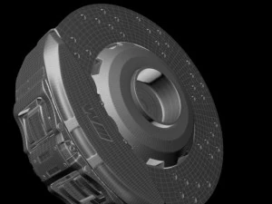 bmw brake system with caliper high poly 3D Model
