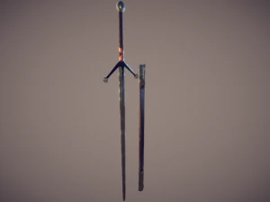 medieval claymore - game ready 3D Model
