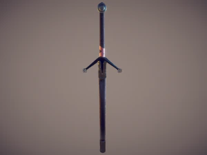 medieval claymore - game ready 3D Model