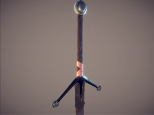 medieval claymore - game ready 3D Model