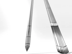 medieval claymore - game ready 3D Model