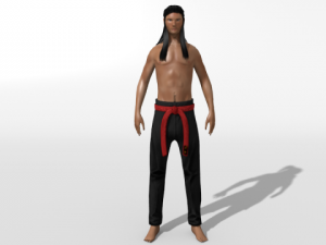 karate character Modello 3D
