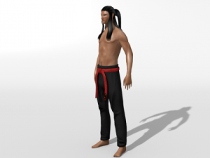 karate character Model 3D