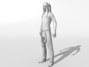 karate character Model 3D