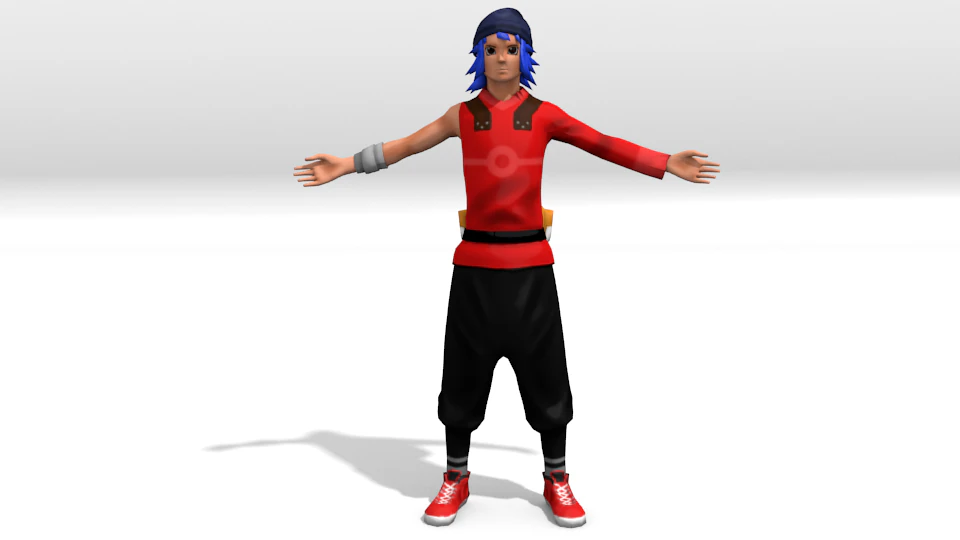 lowpoly cartoon character 3D Model .c4d .max .obj .3ds .fbx .stl .blend 