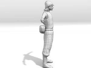 lowpoly cartoon character 3D Model