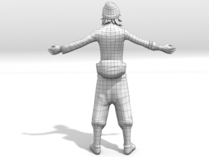 lowpoly cartoon character 3D 모델