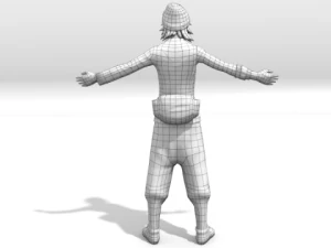 lowpoly cartoon character 3D Model