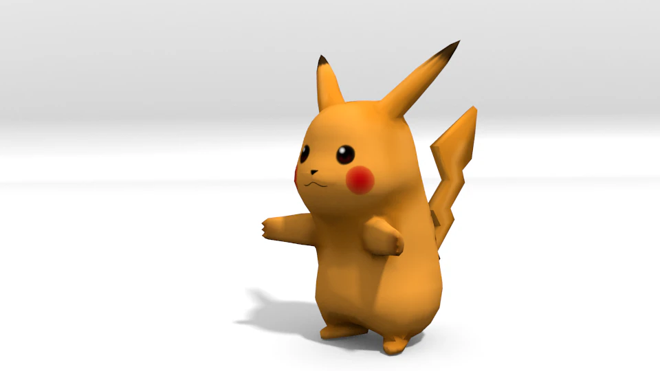 lowpoly pikachu 3D Model .c4d .max .obj .3ds .fbx .stl .blend