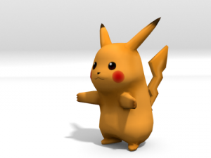 lowpoly pikachu Modello 3D