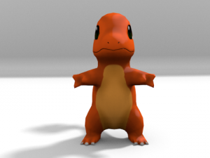 lowpoly charmander Modelo 3D