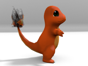lowpoly charmander Modelo 3D