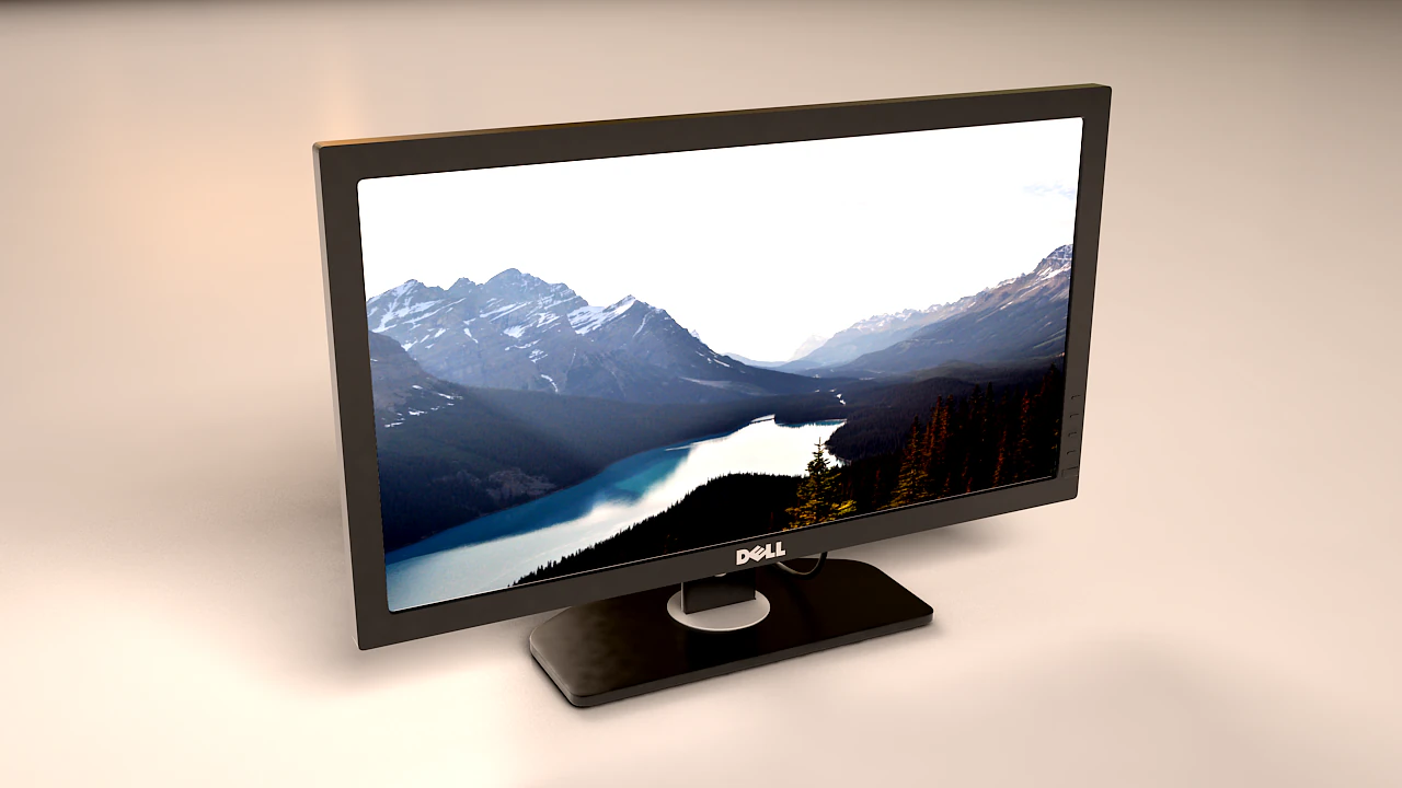 dell ultasharp u2412m 3D Model .c4d .max .obj .3ds .fbx .stl .blend 