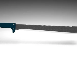 high poly serrated machete 3D Model
