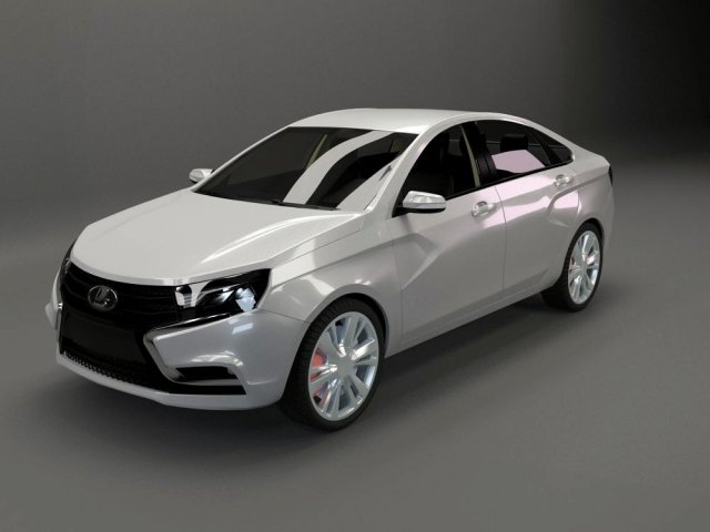 lada vesta 3D-Modell .c4d .max .obj .3ds .fbx .stl .blend 