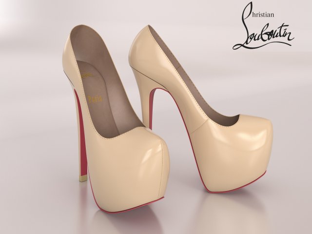 christian louboutin shoes 3D Model .c4d .max .obj .3ds .fbx .stl .blend 