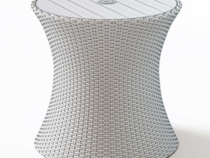 wicker table allen Model 3D