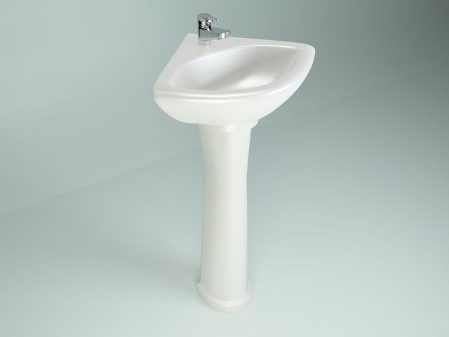 corner washbasin Model 3D .c4d .max .obj .3ds .fbx .stl .blend 