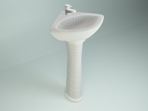 corner washbasin Model 3D