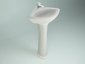 कोने का वॉशबेसिन 3D मॉडल