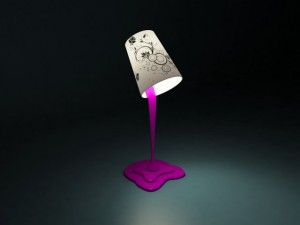 creative lamp spilled paint Modelo 3D