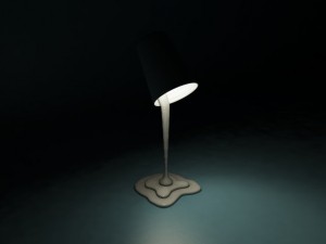 creative lamp spilled paint Modèle 3D