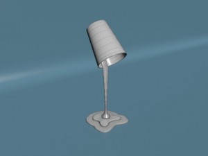 creative lamp spilled paint Modèle 3D