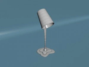 creative lamp spilled paint 3D Model