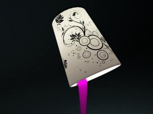 creative lamp spilled paint Modèle 3D