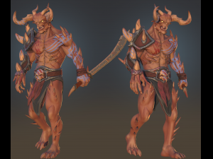 dark warrior game low polly 3D Модель