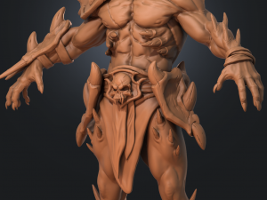 dark warrior game low polly 3D Модель