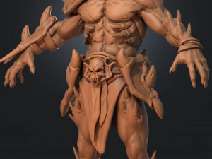 dark warrior game low polly 3D Model