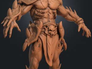 dark warrior game low polly 3D Модель