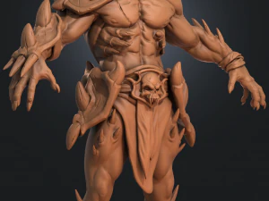 dark warrior game low polly 3D Model