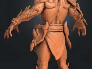 dark warrior game low polly 3D Model