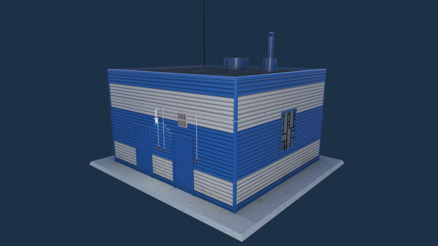 gas station 3D Model .c4d .max .obj .3ds .fbx .stl .blend 