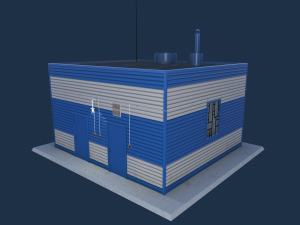gas station Model 3D