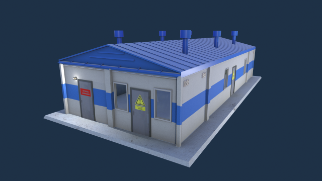gas station 3D-Modell .c4d .max .obj .3ds .fbx .stl .blend 