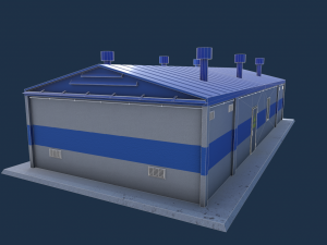 gas station 3D-Modell