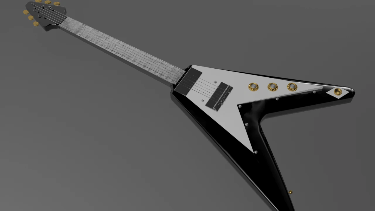 flying v 3D Model .c4d .max .obj .3ds .fbx .stl .blend 