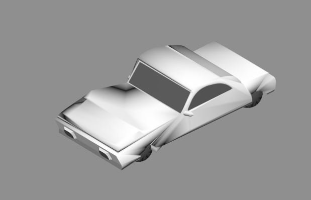 cartoon car 3D Model .c4d .max .obj .3ds .fbx .stl .blend 